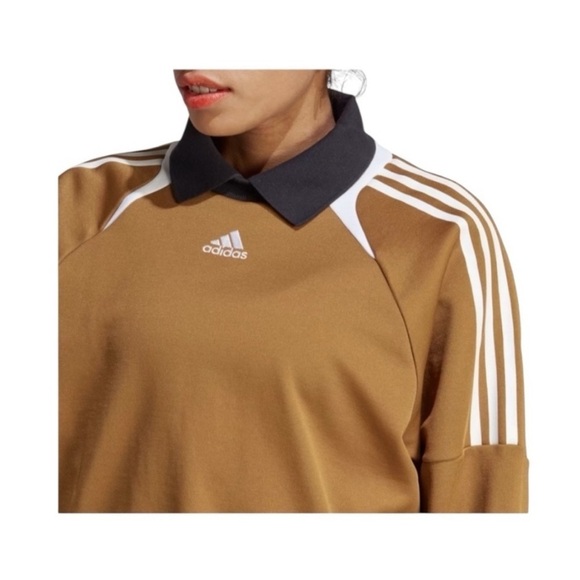 Women's Adidas House Of Tiro Suit Up Track Polo Collared Sweatshirt Sz Small - Picture 3 of 8